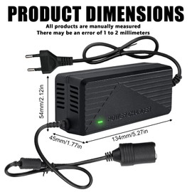 Leikurvo KFZ Netzadapter, Spannungswandler 220v auf 12V, 10A 120W Netzteil Zigarettenanznder Wechselrichter Netzteil Adapter Stromwandler mit Zigarettenanznder fr Autokhlschr?nke Reifenfller Khlschr?nke