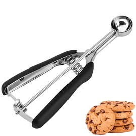 JUNADAEL J Mini cuchara para galletas, extra pequeña de 1/3 cucharada, 1 cucharada de masa para galletas, cucharada de melón, mini cuchara de helado, 