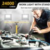 24000 Lumen Work Lights with Stand, 2 Adjustable Head LED