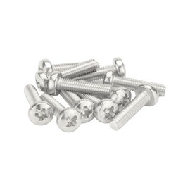 M4 (4mm x 25mm) Pozi Pan Head Machine Screws - A2 Grade Stainless Steel (Pack of 20)