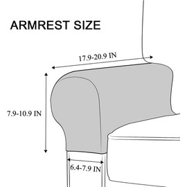 NEKOSUKI Arm Rest Covers Set, Set of 2 Stretch Armchair Covers for Arms, Spandex Polyester Sofa Arm Caps Non Slip Armrest Covers for Chairs Furniture Protector (Pink)