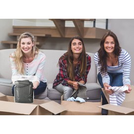 Clabby 60 Pcs Clear Zipper Storage Bags Plastic Transparent Expandable Bottom Bag with Carry Handle for Holding Clothes, Food, Crafts (8 x 8,10 x 10,12 x 12 Inch)