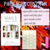 Thanksgiving Press on Nails Square Shaped Acrylic Medium Fall Square