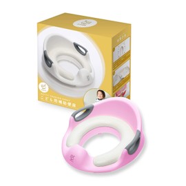 Mimiry PT-S1 Potty Potty Toilet Seat for Kids with Non-slip Handle and Cushion for Moms Series (Pink)