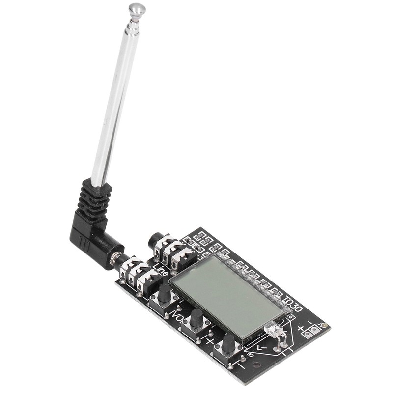 FM Transmitter Board Digital LCD 2 Channel 76MHz‑108MHz Stereo Audio