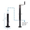 TOWKING Trailer Jack Drop Leg for 2" ID Tube, 2,000