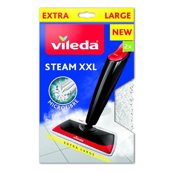 Vileda Steam XXL Replacement Cover Steam Cleaner Replacement White Pack of 2