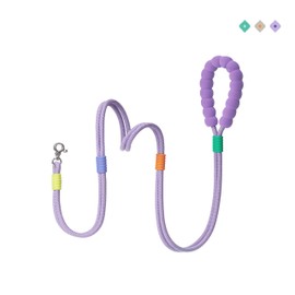 Maogoublue Slip Lead Dog Leash, 4.9Ft Strong Nylon Rope Leash with Anti-Choking Lockable Hook and Comfortable Foam Handle Lightweight Training Lead for Medium Small Dogs | Marshmallow Smart |