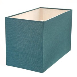 Contemporary and Stylish Vivid Teal Linen Fabric Rectangular Lamp Shade for Wall Ceiling or Table - 29cm Length 60w Maximum Suitable for The Home or Commercial Usage by Happy Homewares