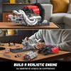 Mould King Racing Car Engine Model Kit, 980+Pcs Motorized Mini