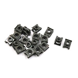 Sourcing Map 20pc 5 mm Dia Bronze Tone Metal U Type Plate Base Clamp Screws