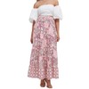 ZCKZUK Women's Stylish Elegant Floral Printed Maxi Skirt with Ruffle