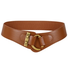 WERFORU Women’s Vintage Stretchy Waist Belt Elastic Wide Waistband for Dresses