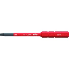 Wiha Bit slimBit Electric Square (35510) #1 x 75 mm for Deep Screws Allrounder for Electricians