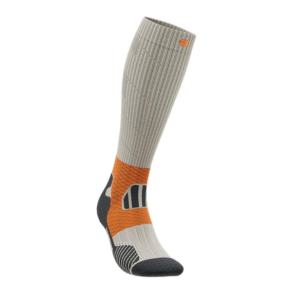 BAUERFEIND Trail Run Compression Socks, Gravel Chalk, 42 - 45