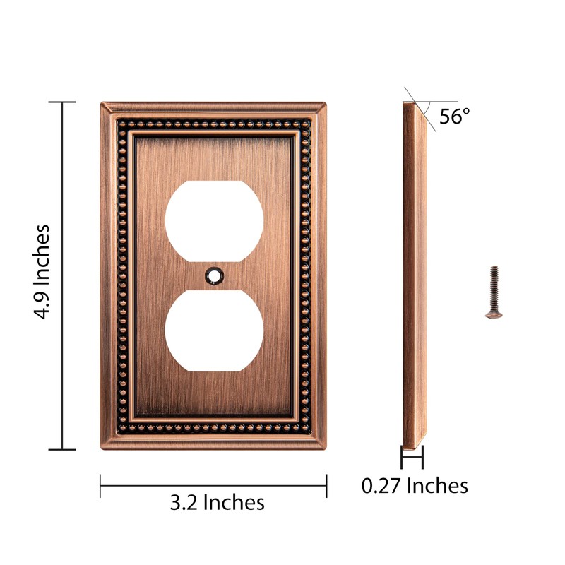 Henne Bery Sunken Pearls Decorative Wall Plate Switch Plate Outlet