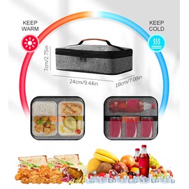 Insulated Lunch Bag, 3.5L Lunch Box Adults Cool Bag Box with Handle, Portable Thermal Cooler Box Bag Lunch Bag for Men Women Kids