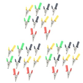 Mobestech 30 Pcs Electricity Test Clamp Crocodile Clamps Test Clamps Alligator Clips to Open Cable