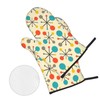 LONSANT Mid Century Fifties Modern Atomic Retro Colors Oven Mitts