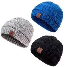 REDESS Baby Kids Winter Warm Fleece Lined Hats, Infant Toddler Children Beanie Knit Cap Girls Boys …