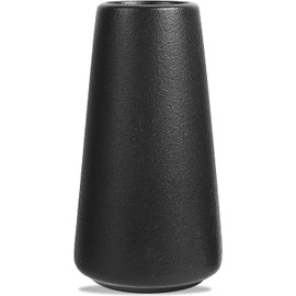 Vzmiza Premium Ceramic Vase for Pampas Grass | Flower Home Decor Vases Flowers Farmhouse Decor, Desk Modern Aesthetic Room Black Vase, 18.2x9.3x7.2 cm (CVD1Black-Small)