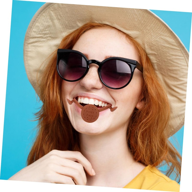 Baluue 2pcs Jaw Exerciser Smile Correction Braces Natural Dimple Maker