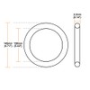 uxcell Silicone O-Ring, 145mm OD, 138mm ID, 3.5mm Width, VMQ