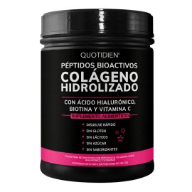Peptidos Bioactivos De Colageno Hidrolizado Quotidien Con cido Hialurnico, Vitamina E, Biotina Y Vitamina C - Colageno Puro para Piel y Uas - multi...