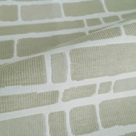 Quarter Report Jacquard Weave Cushion Cover Maze Sand Approx. 23.6 x 23.6 inches (60 x 60 cm), Scandinavian Style Block Pattern Zipper Type [Made in Japan]
