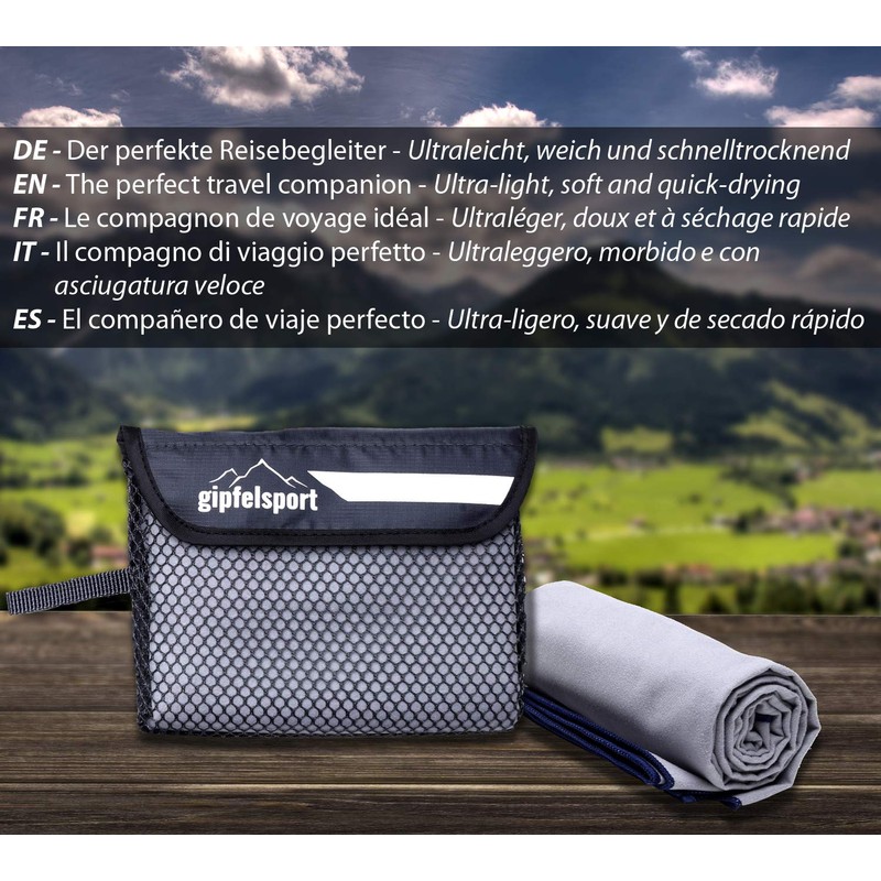 Microfibre Towel Set - for Sauna, Fitness, Sports, Beach Towel,