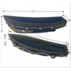 Konjouror Wooden Boat Tray Display, 2 Pack Blue Boat Model
