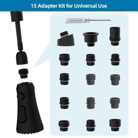 Hygie Rinse Universal Faucet Head Replacement with 15 Adapters Compatible with Moen Delta Faucet Head, 3 Function Pull Down Kitchen Sink Faucet Sprayer Head Fit Most Faucet, Oil-Rubbed Bronze