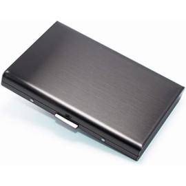 Card Holder Wallet, Slim Credit Card Protector Wallet Aluminum Holder Case, 5 Slots ID Card Holder, Business Card Holder & Security Wallet Card Case for Women & Men (Black)