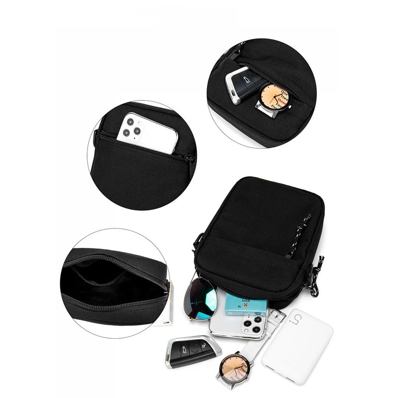 Gincci Smartphone Bag, Mini Bag, Men's, Small Shoulder Bag, Crossbody