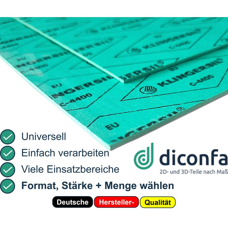 diconfa Klingersil C-4400 Sealing Plate Size + Quantity – 100