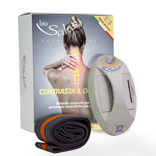 Biosalus LED Magnetic Therapy Device | Made in Italy | Medical Display CE | Magnetic Field Therapy at Home for Knees, Cervical Vertebrae, Elbow, Legs, Magnetic Therapy, Professional Devices