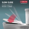 Delta Faucet Morgan Elongated Slow-Close White Toilet Seat with Non-Slip