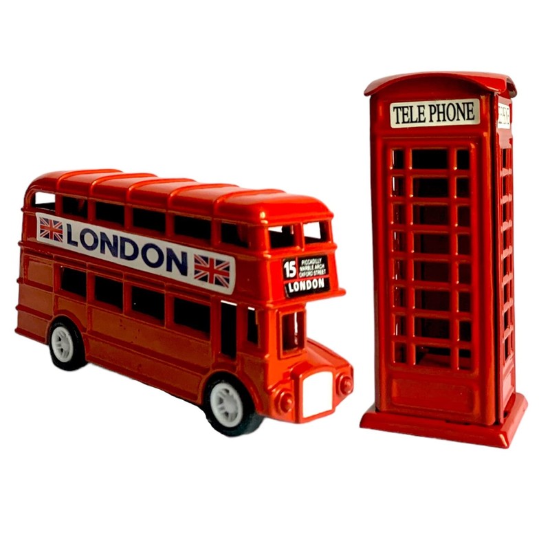 London Souvenir Pencil Sharpeners Set - Die Cast Metal Sharpener