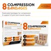JFA Medical Elastic Compression Bandage Wrap - 8 Pack +