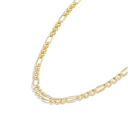 Jewelry Atelier Gold Chain Necklace Collection - 14K Solid Yellow Gold Filled Figaro Chain Necklaces for Women and Men with Different Sizes (2.8mm, 3.7mm, 4.7mm, 5.6mm), 14K Gold Filled,