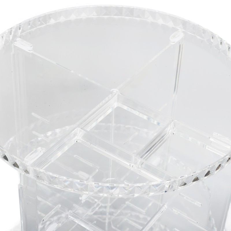 360 Degree Rotation Rotating Makeup Organizer Transparent Stable Base Cosmetic