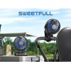 Sweetfull Portable Clip-on Fan 4000mAh Rechargeable LED Display 4 Speeds