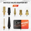 HENMI Bicycle Valve Adapter Set, All Bicycle Adapters French Valve,