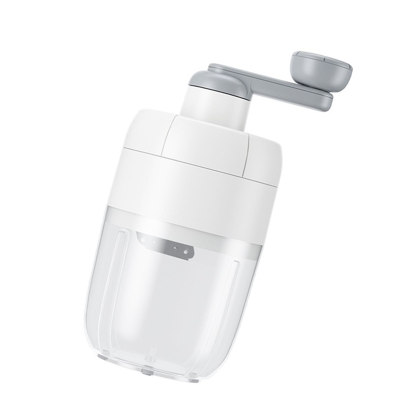 Manual Shaved Ice Maker Portable Transparent Ice Box Hand Ice