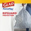 Glad Trash Bags, ForceFlex Tall Garbage Bags, 13 Gallon Grey
