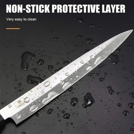 sawkit Sashimi Sushi Knife 7-9 Inch/Fish Perfect Boning Knives/Bread Chef's/For Cutting Sushi/Sashimi Fish Filleting Slicing/Very Sharp Stainless Steel Blade Meat and Peeling Multi-Purpose Kitchen