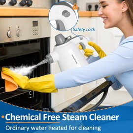 Spurgehom Handheld Steam Cleaner, Portable Steamer with 11 PCS Accessory & Safety Lock, Large Capacity Steam for Cleaning, Multipurpose Steam Cleaner for Home, Car, Window