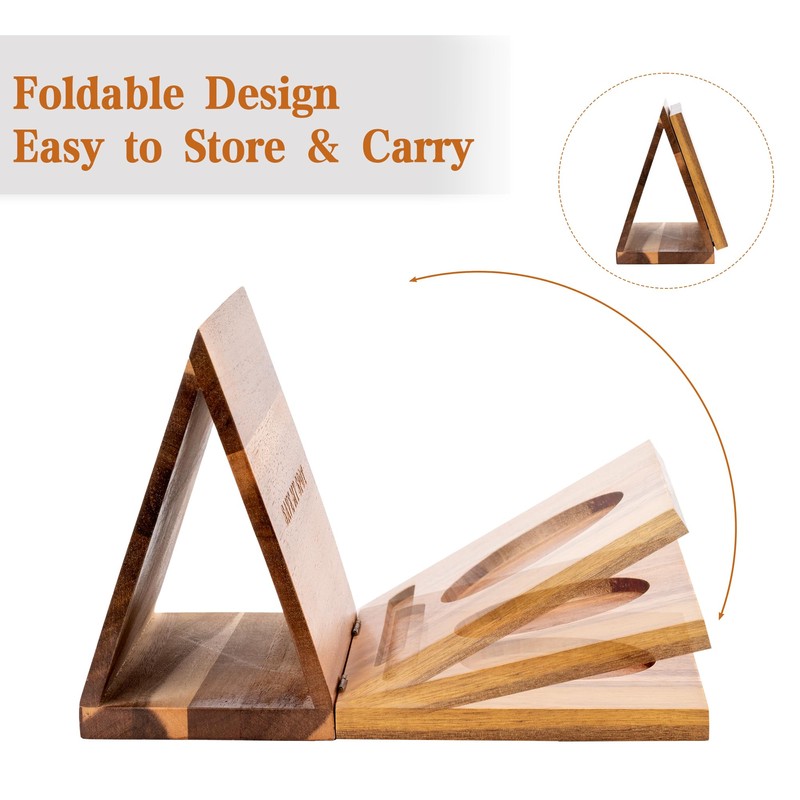 Book Nook Reading Valet with Cup Holder, Wooden Book Stand