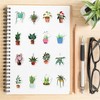 BEATRI Green Plants Stickers 50Pcs Potted Plant Floral Sticker Waterproof