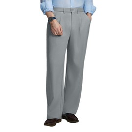 Susclude Mens Baggy Dress Pants Old Money Pleated Wide Leg Trousers Casual Slacks Relaxed Fit Business Pants Grey